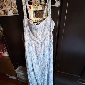 Altar'd State Blue and White Floral Dress